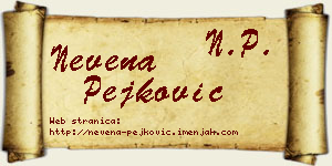 Nevena Pejković vizit kartica